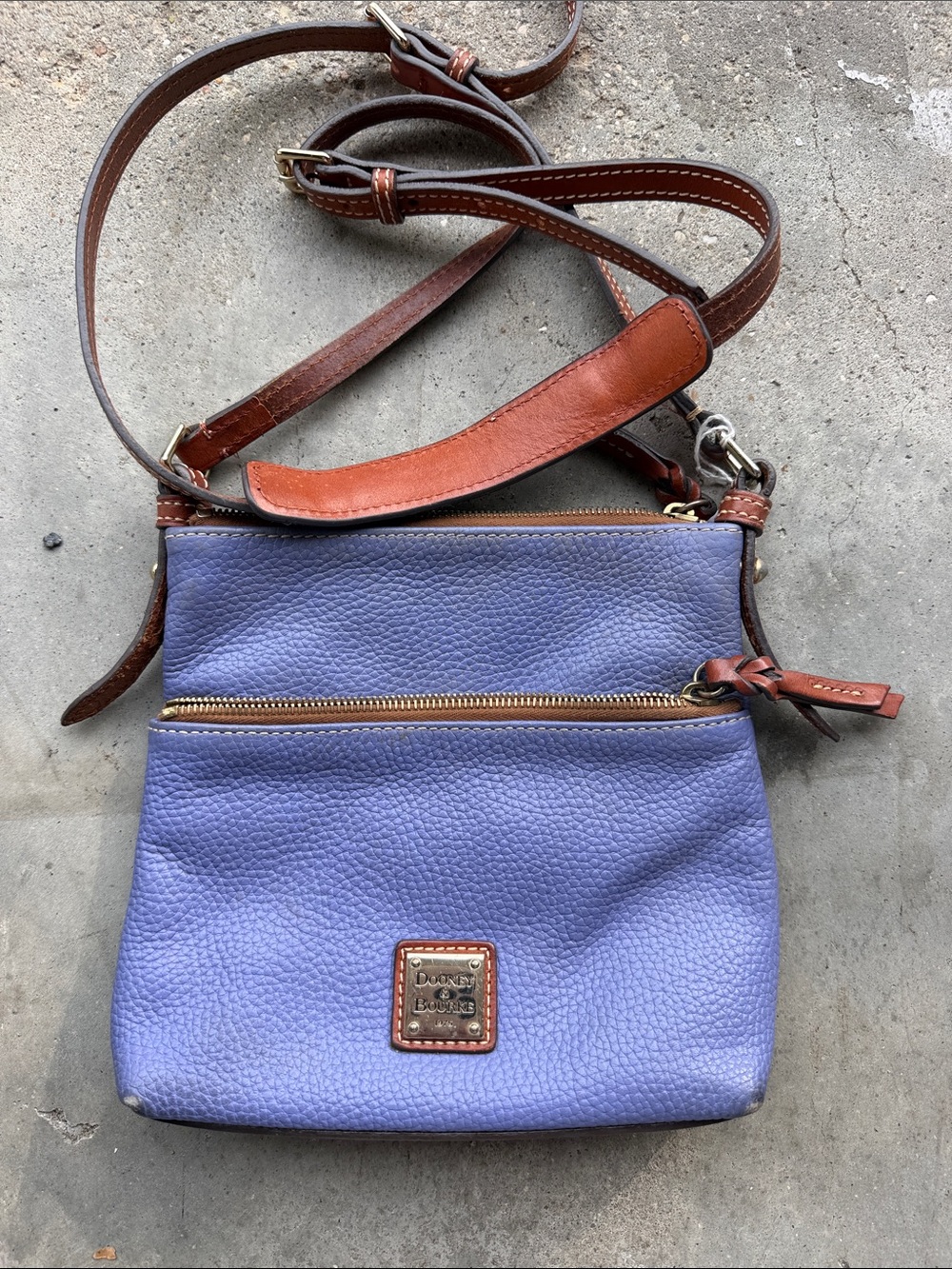 Dooney & Burke Periwinkle Pebble Leather Crossbody